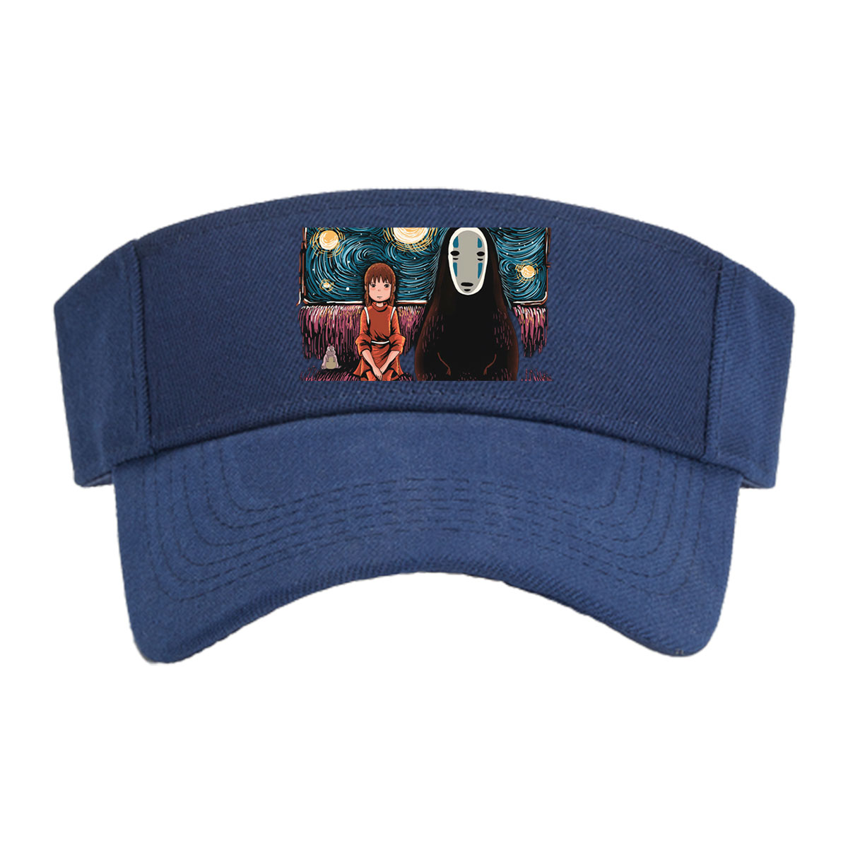 Chihiro and No-Face in a Starry Night Setting -  Visor cap