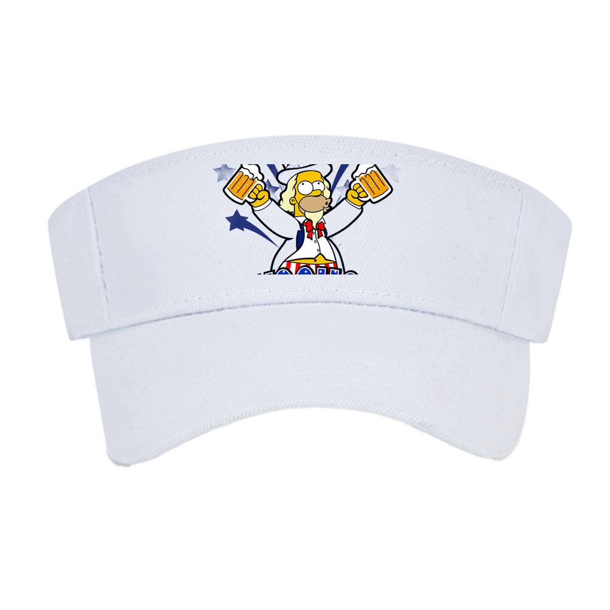 Simpsons Character in Uncle Sam Costume Holding Beer Mugs with 