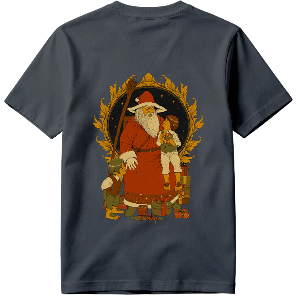 Santa Claus with Children and Gifts - Tee