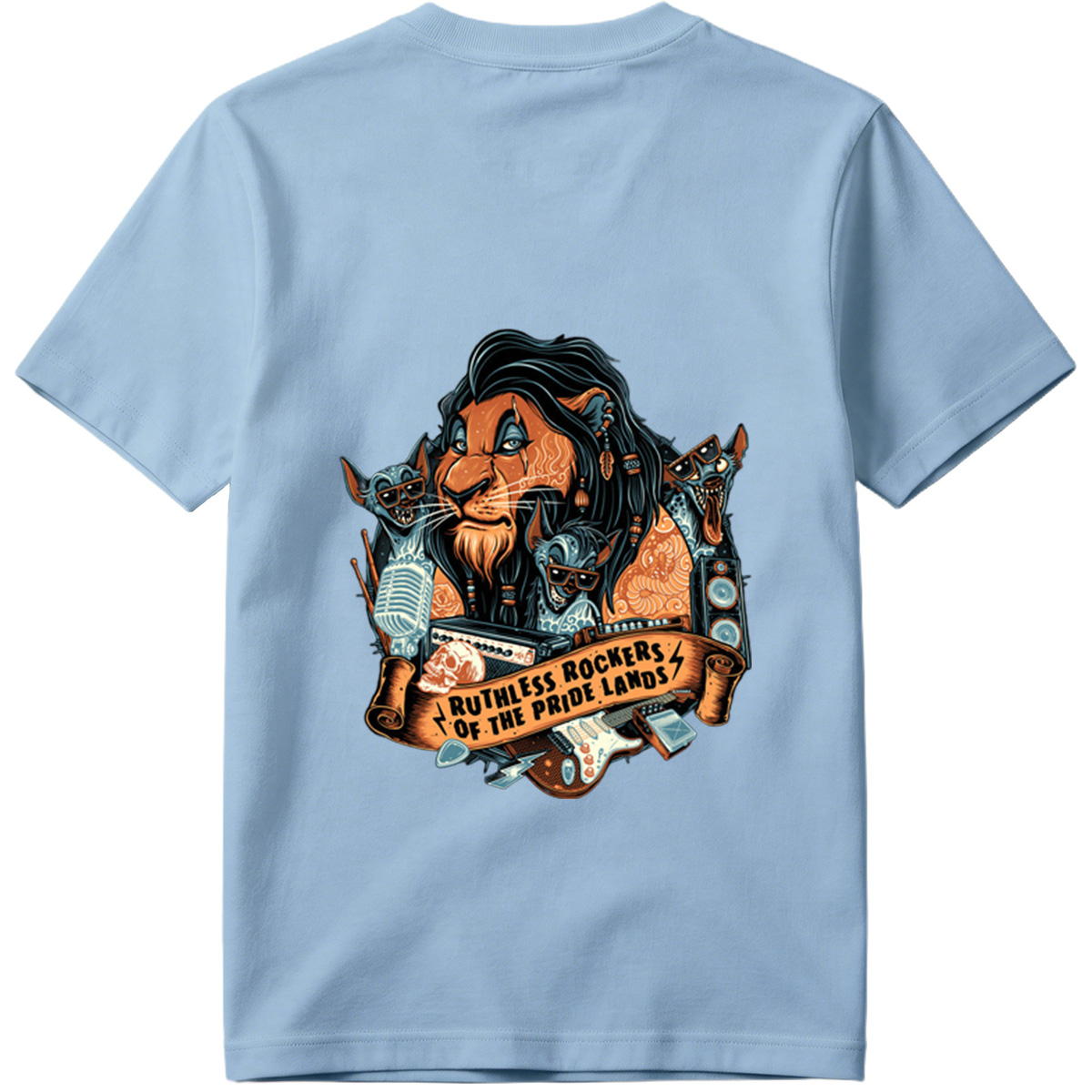 Ruthless Rockers of the Pride Lands: Lion, Hyena, and Meerkat Band - Tee