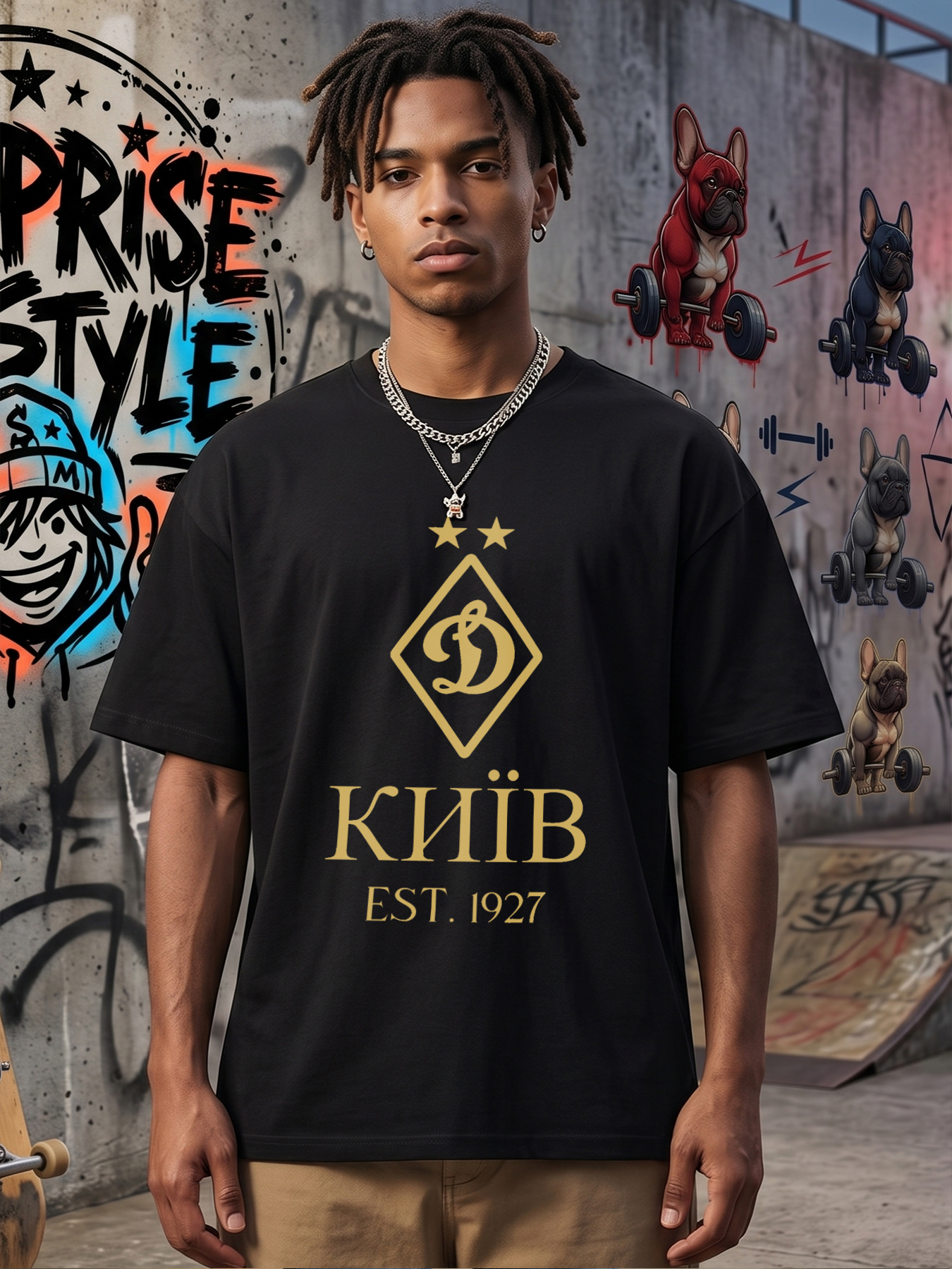 Men's Printed T-Shirt with KIIV Logo and EST. 1927 Text Design, Casual Round Neck Summer Lightweight Breathable Short Sleeve T-Shirt for Daily Wear, Sports, Travel, and Outdoor Activities, Suitable for Adult Men