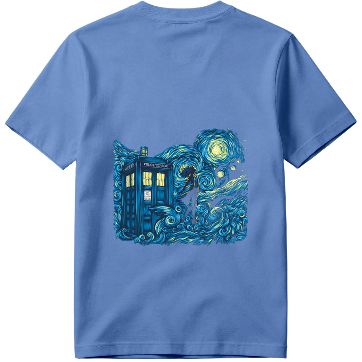 Doctor Who: TARDIS and Companion in Starry Night - Tee