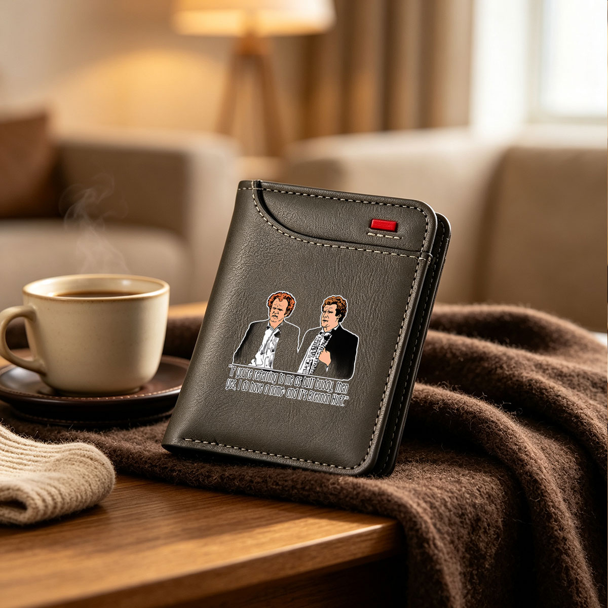 Brennan Huff and Buff Buddy: A Comedy Duo in Tuxedos - Vertical Style Wallet