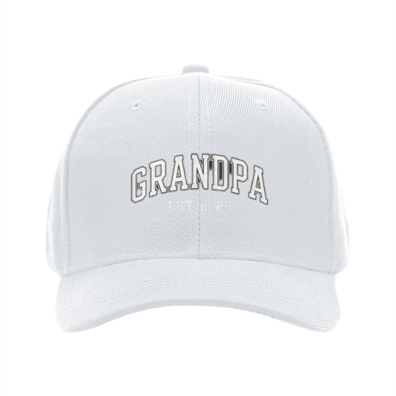 1pc New Baseball Cap Grandpa Est. 2026 Print Unisex Adjustable Hat for Outdoor Activities Adults Casual Wear Fashion Statement Accessory