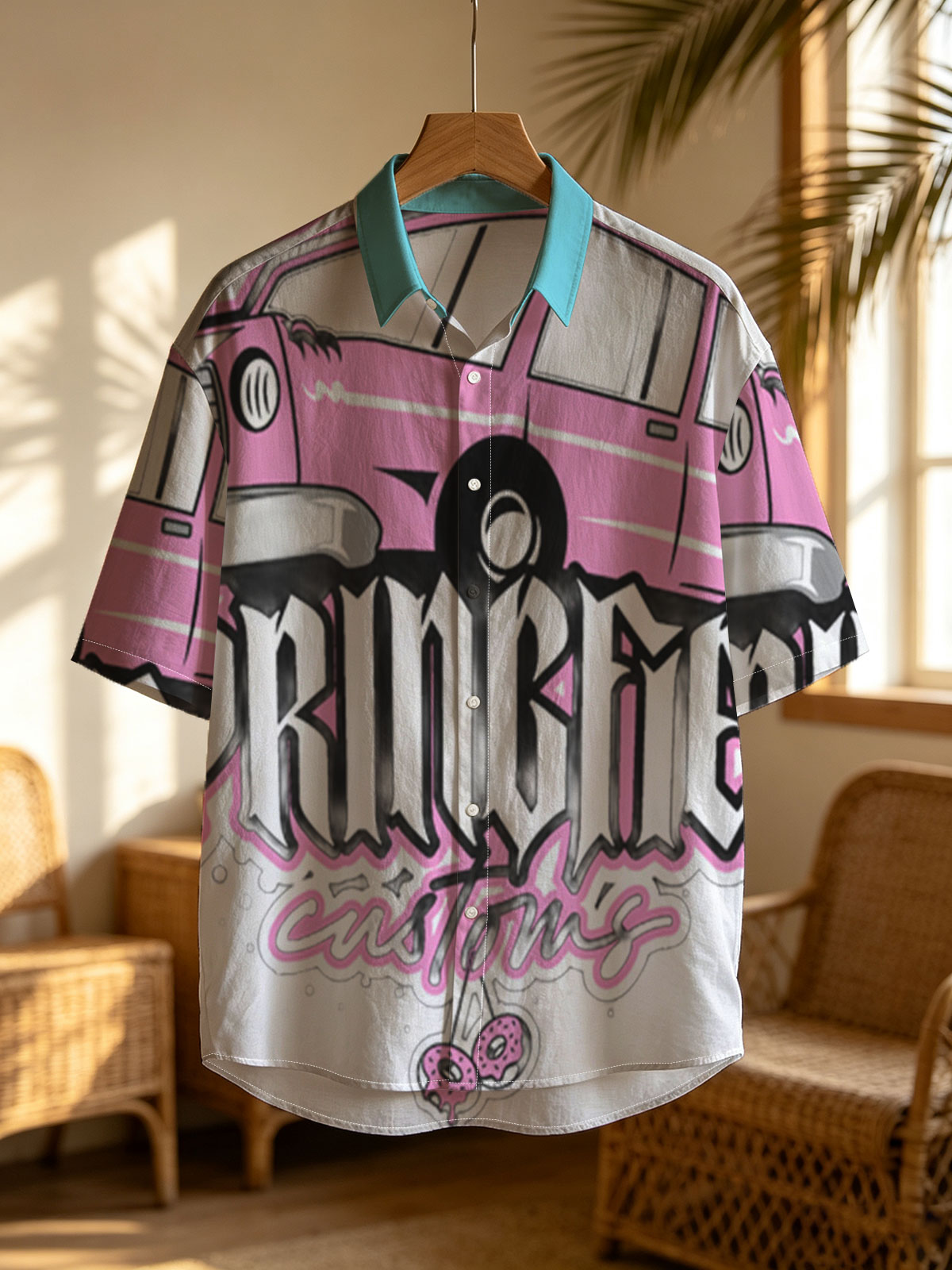 Springfield Customs Pink Car Logo -  Shirt
