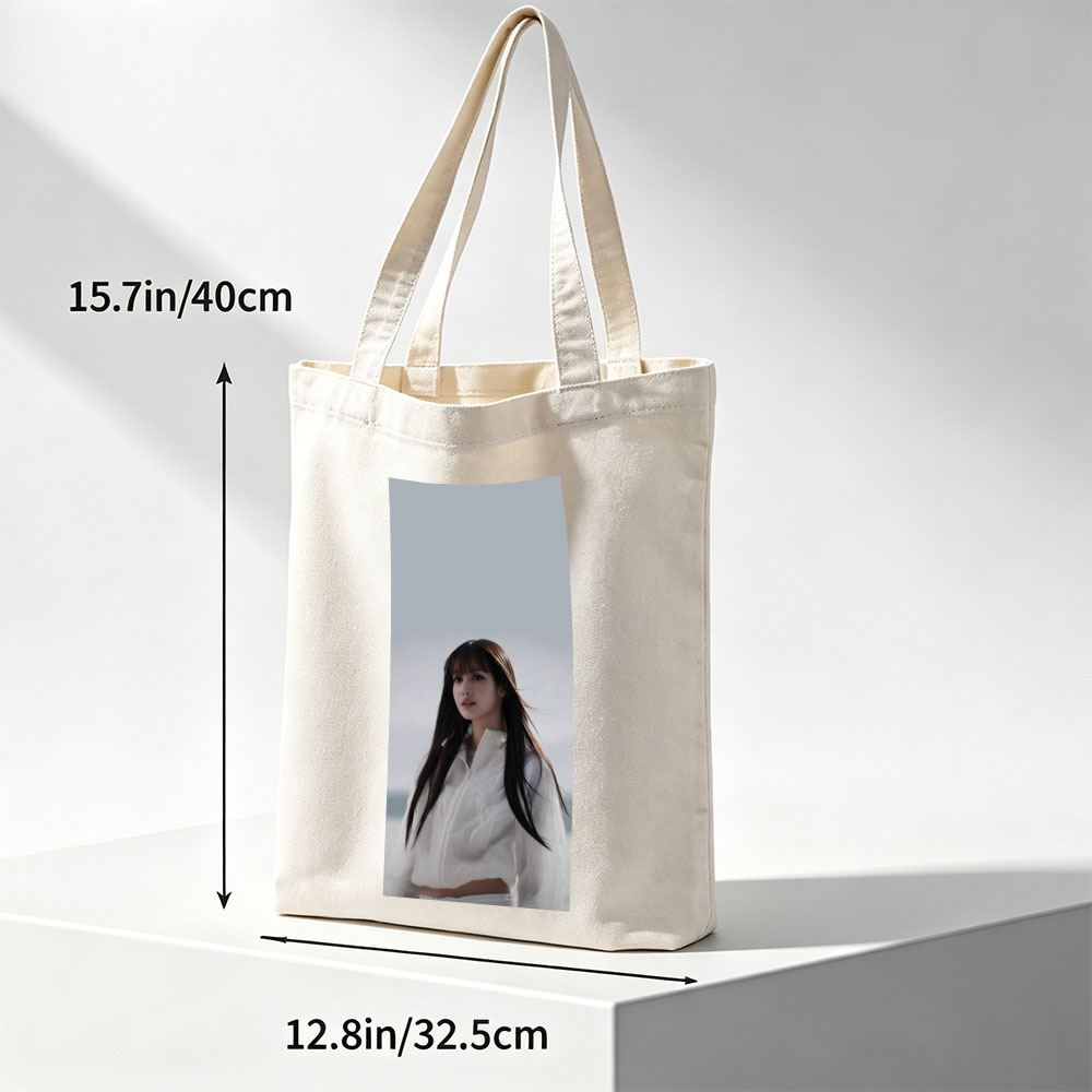 Lisa Blackpink Beach Portrait in White Outfit - Canvas tote bags