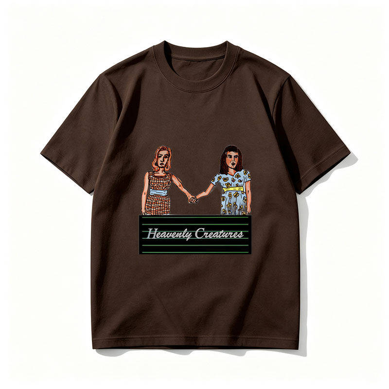 Heavenly Creatures: Two Women Holding Hands in Vintage Dresses - Tee