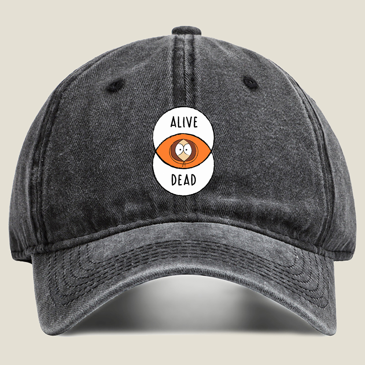 Schr?dinger's Cat: Alive and Dead - Washed Denim - Baseball Cap