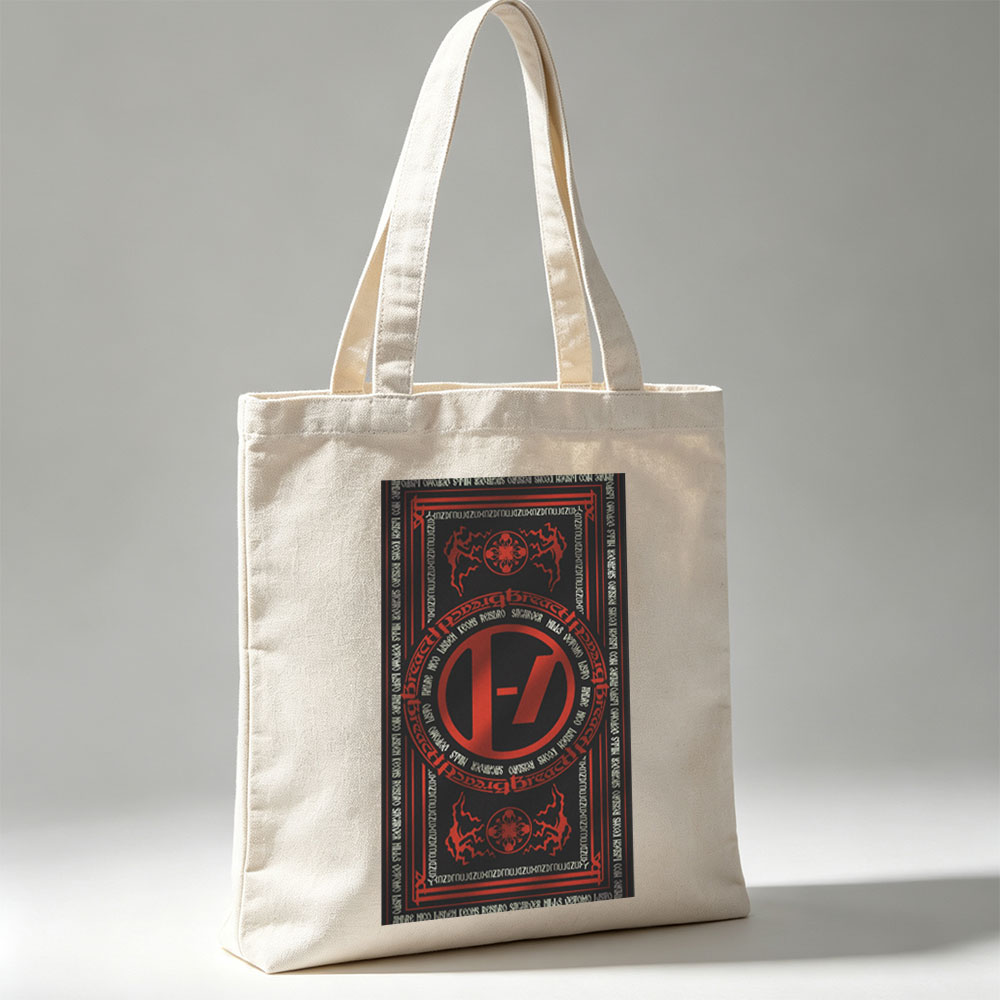 Korn Band Logo Design Featuring Red and Black Symbolic Artwork with Circular Text and Central 