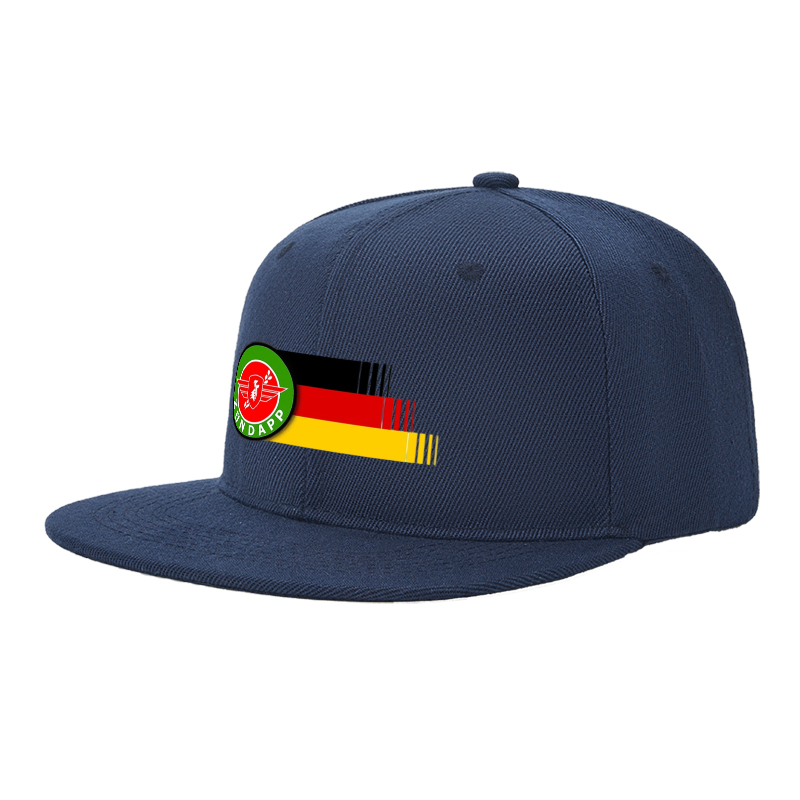 Flat Brim Baseball Cap Zundapp Logo Print Streetwear Underground Skate Style for Basketball Court Skate Park Urban Riders and Hip Hop Artists