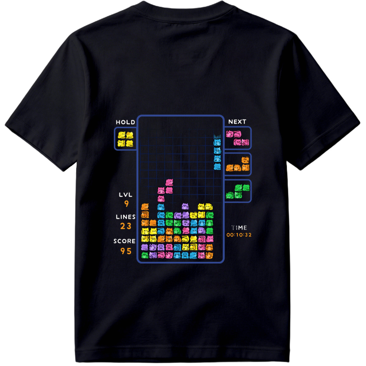 Cat Tetris: Level 9 Action - Tee
