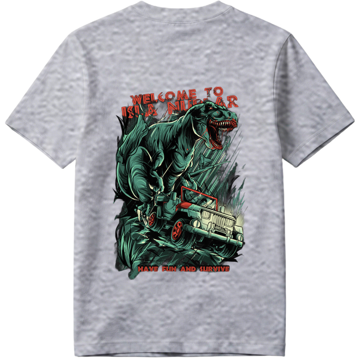 Jurassic Park T-Rex vs Jeep: Welcome to Isla Nublar - Tee
