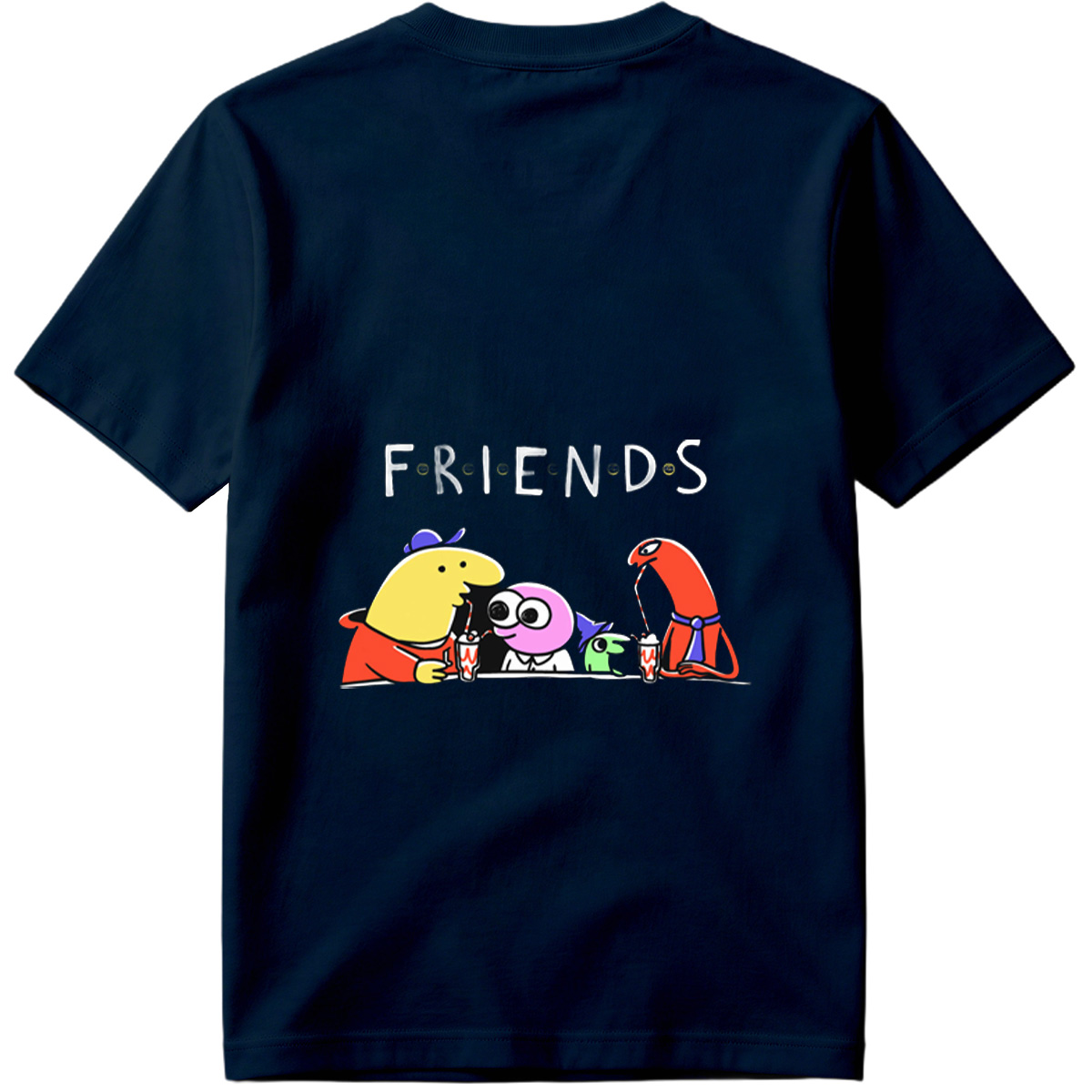 Friends: The Animated Characters Enjoying Drinks Together - Tee