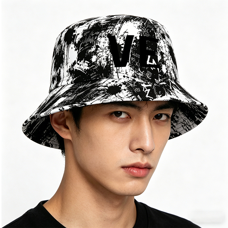 Unisex Classic Graffiti Bucket Hat with Bold Letter Print Design | Streetwear Style for Urban Outdoors, Casual Walks, and Daily Wear | Perfect for Youth, Trendsetters, and Fashion Lovers Seeking Statement Headwear