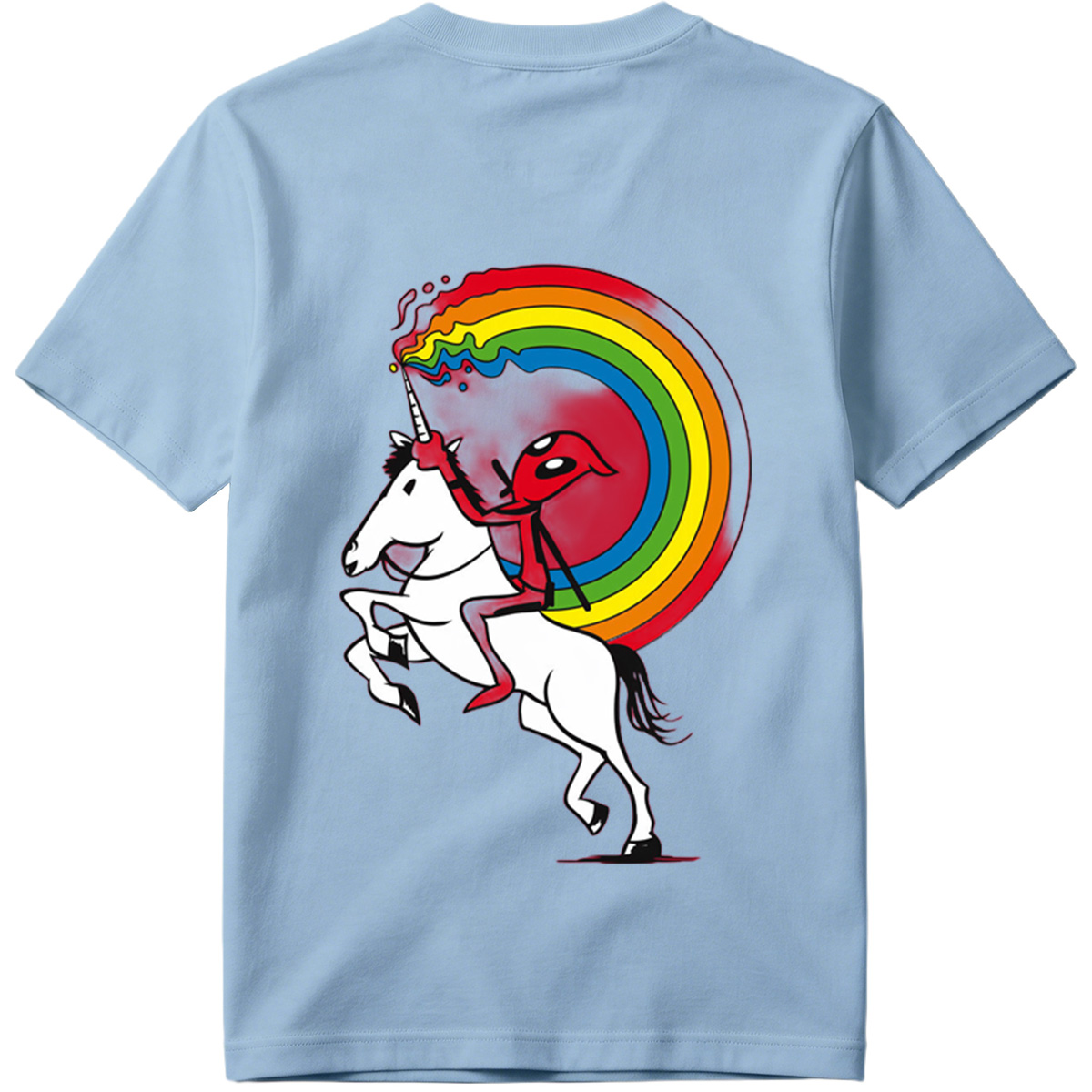 Unicorn Rider with Rainbow Trail - Tee