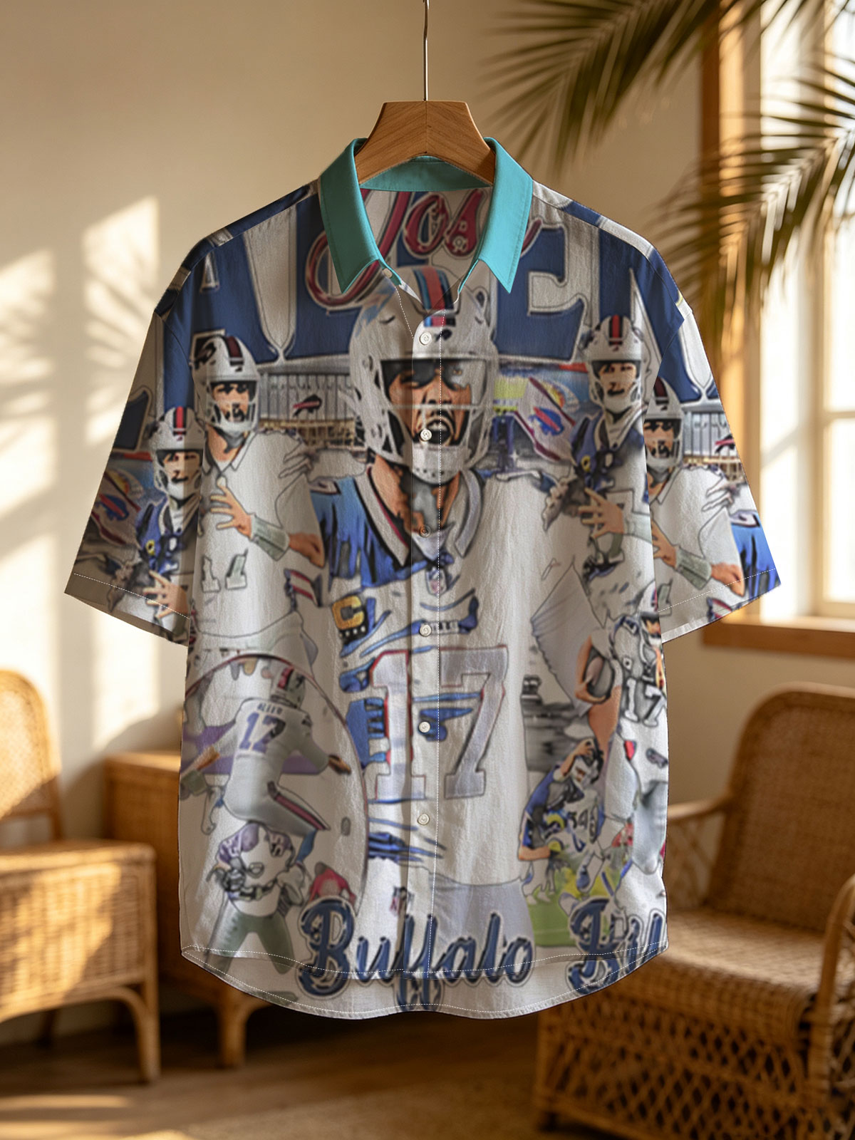 Josh Allen, Buffalo Bills QB #17, NFL Football Star in Action -  Shirt