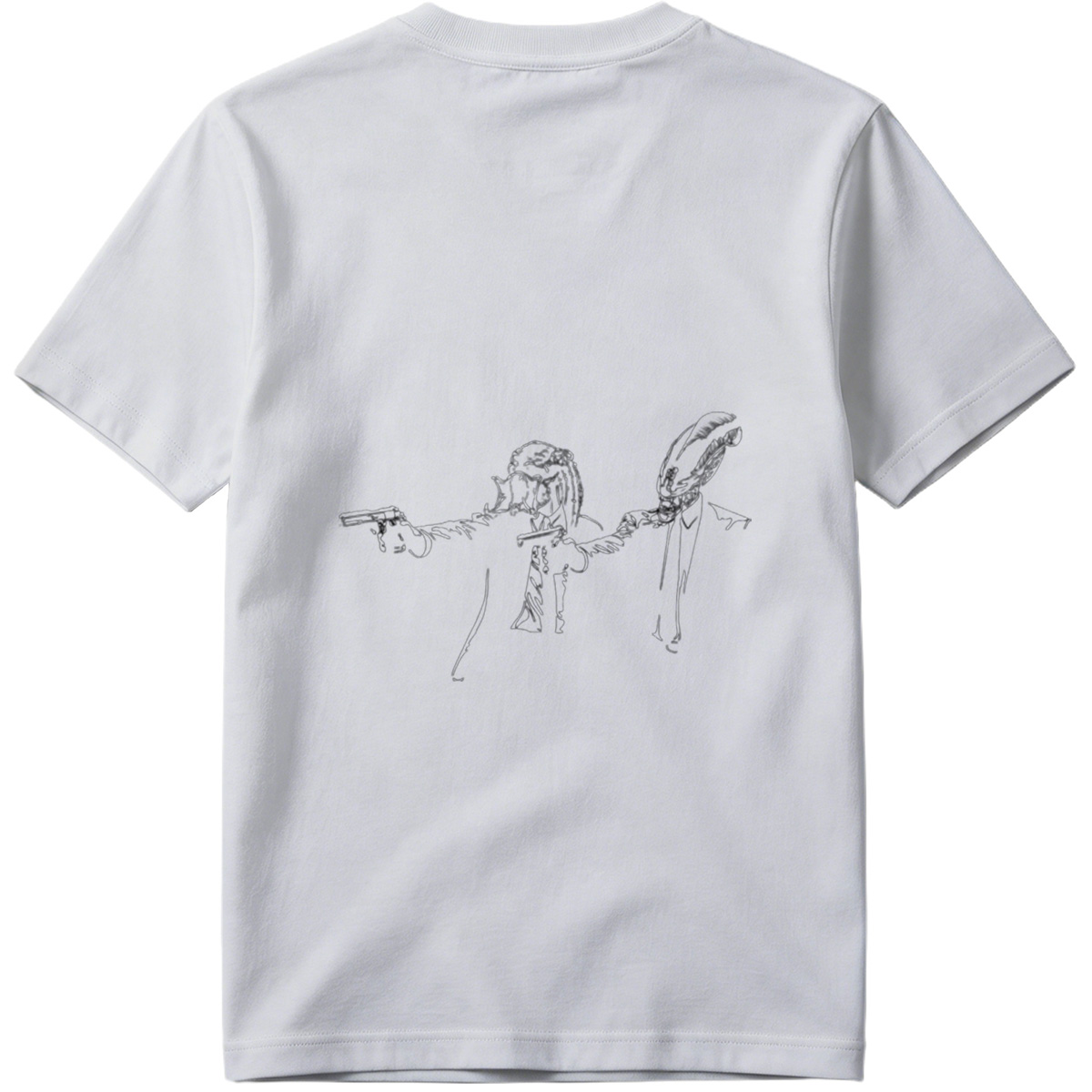 Predator and Alien in Suits with Pistols - Tee