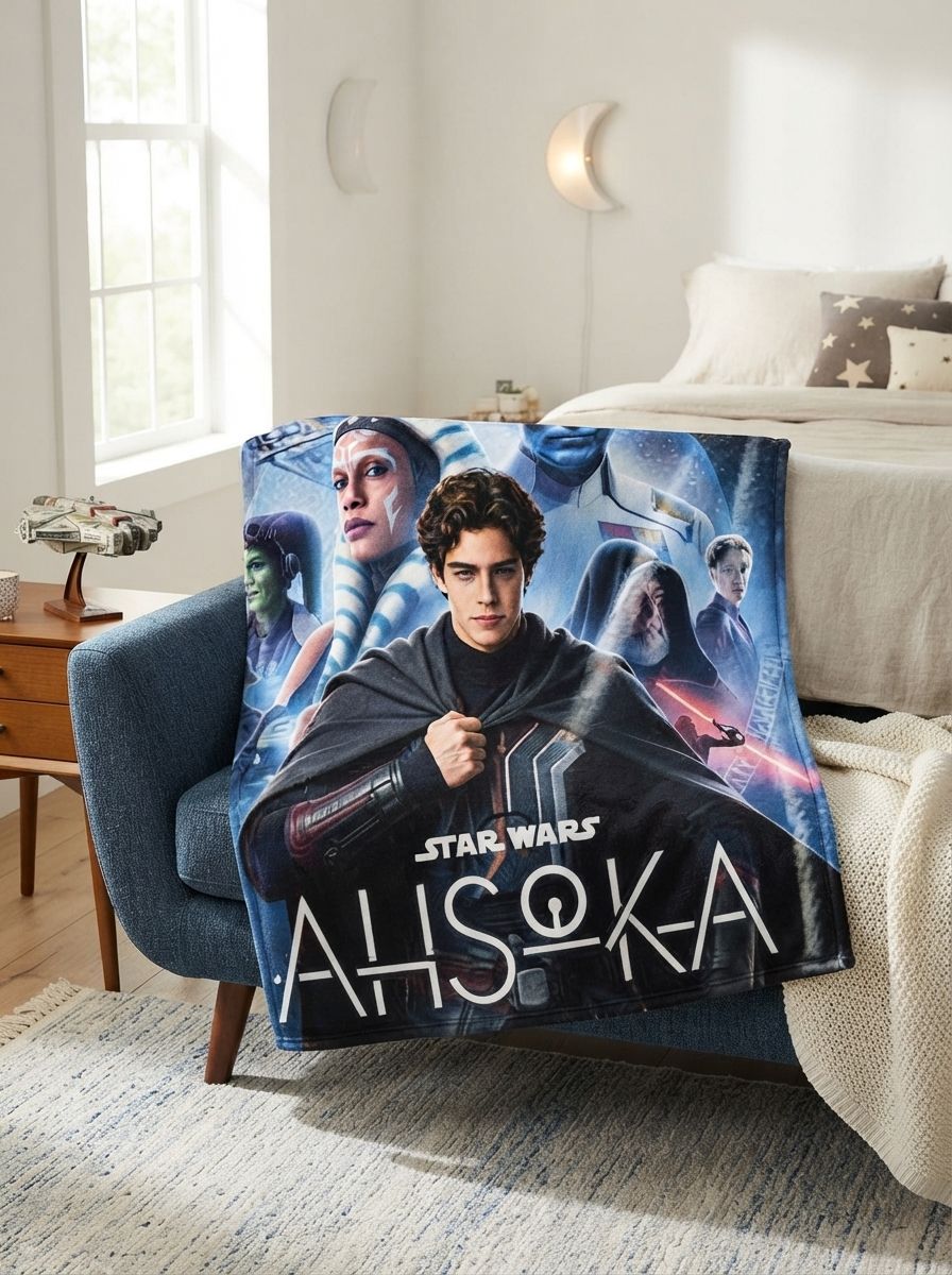 Custom Photo Face Flannel Throw Blanket Personalized Sci Fi Movie Character Bed Blanket for Sofa Couch Cozy Warm Soft
