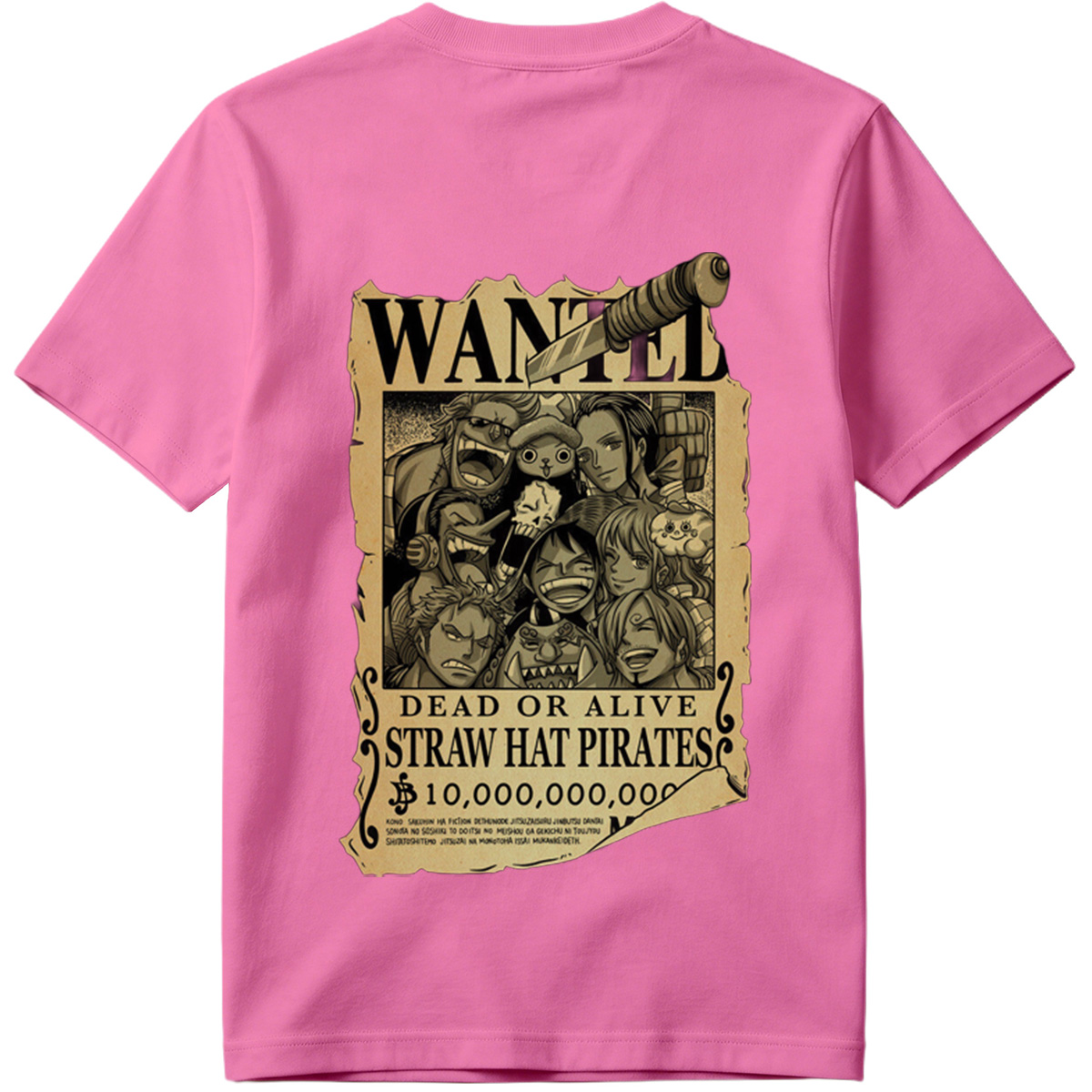 One Piece Straw Hat Pirates Wanted Poster - Tee