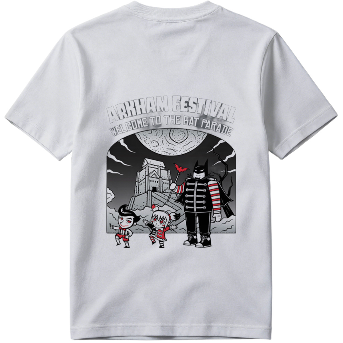 Arkham Festival: Batman, Harley Quinn, and The Joker in the Bat Parade - Tee