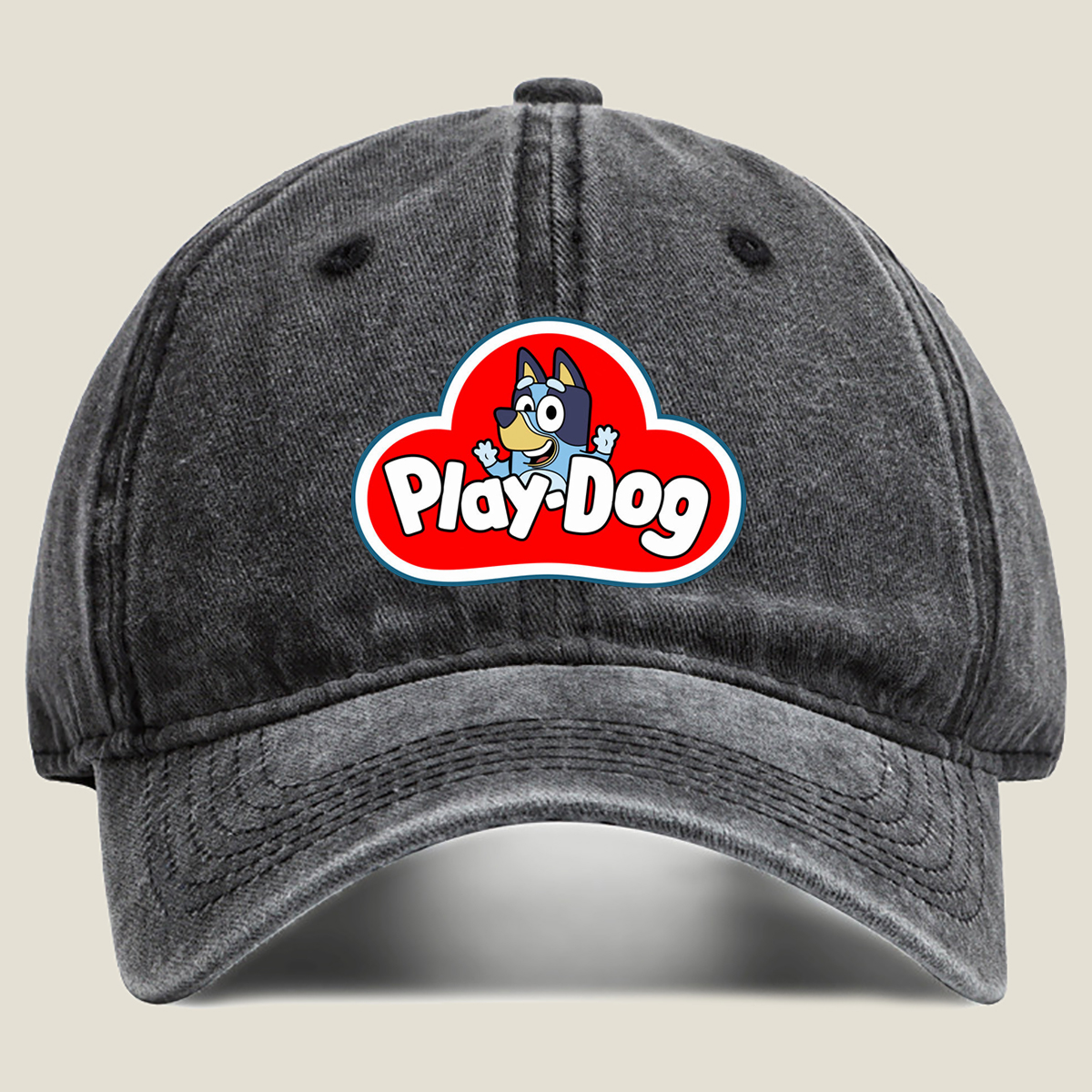 Play-Dog Blue Heeler - Washed Denim - Baseball Cap