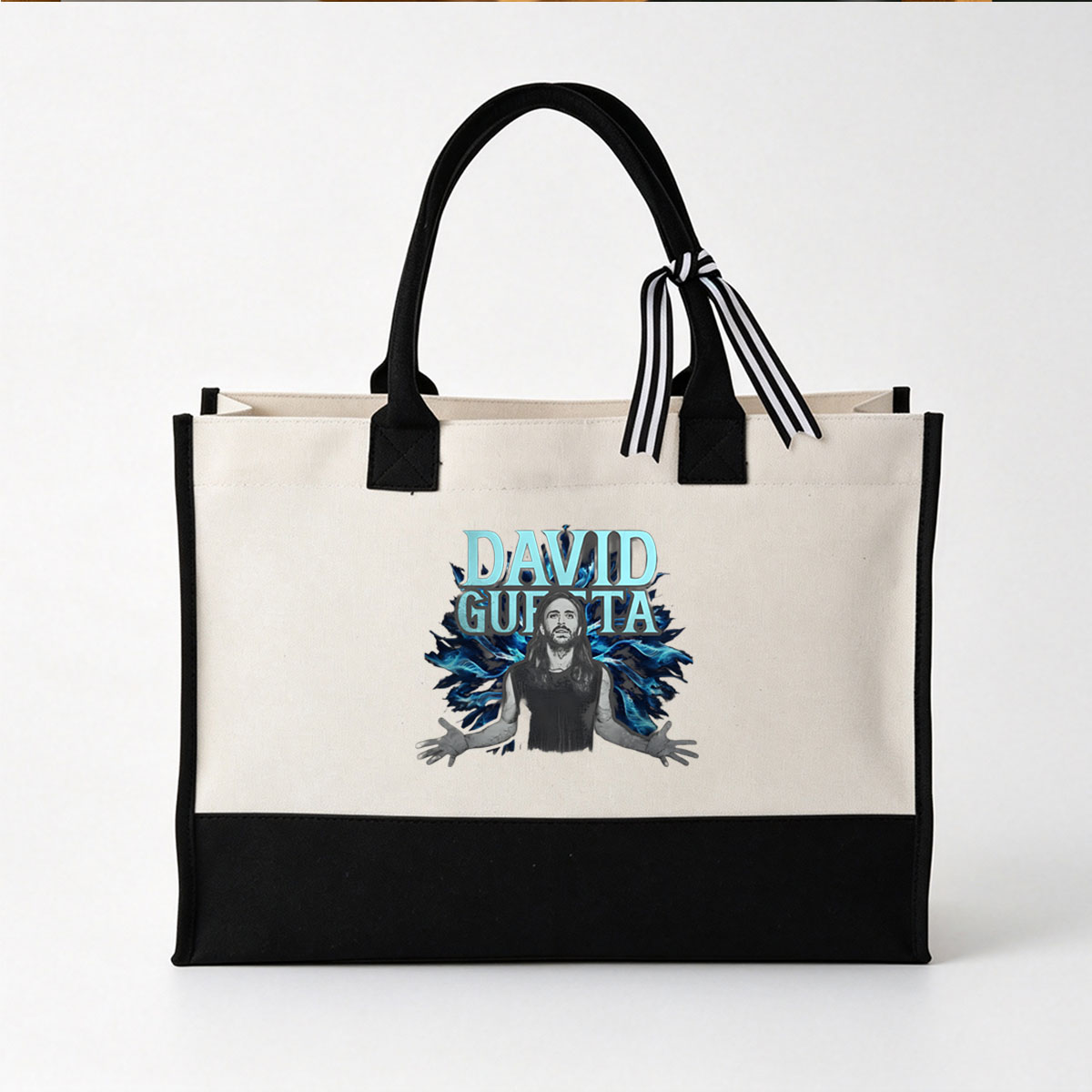 David Guetta: Electric Energy and Global Music Icon - Canvas patchwork gift tote bag