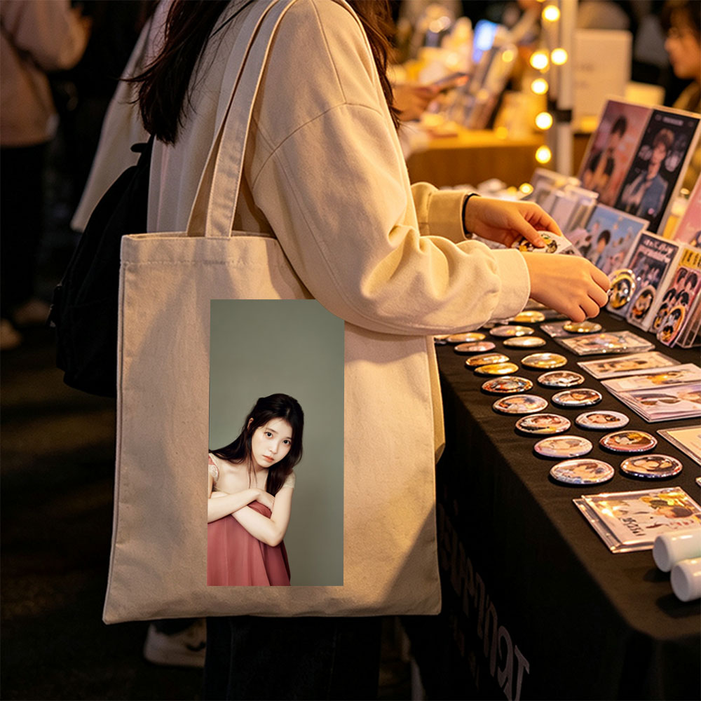 Rina Sawayama in a Soft Portrait Wearing a Pink Dress with Crossed Arms - Canvas tote bags