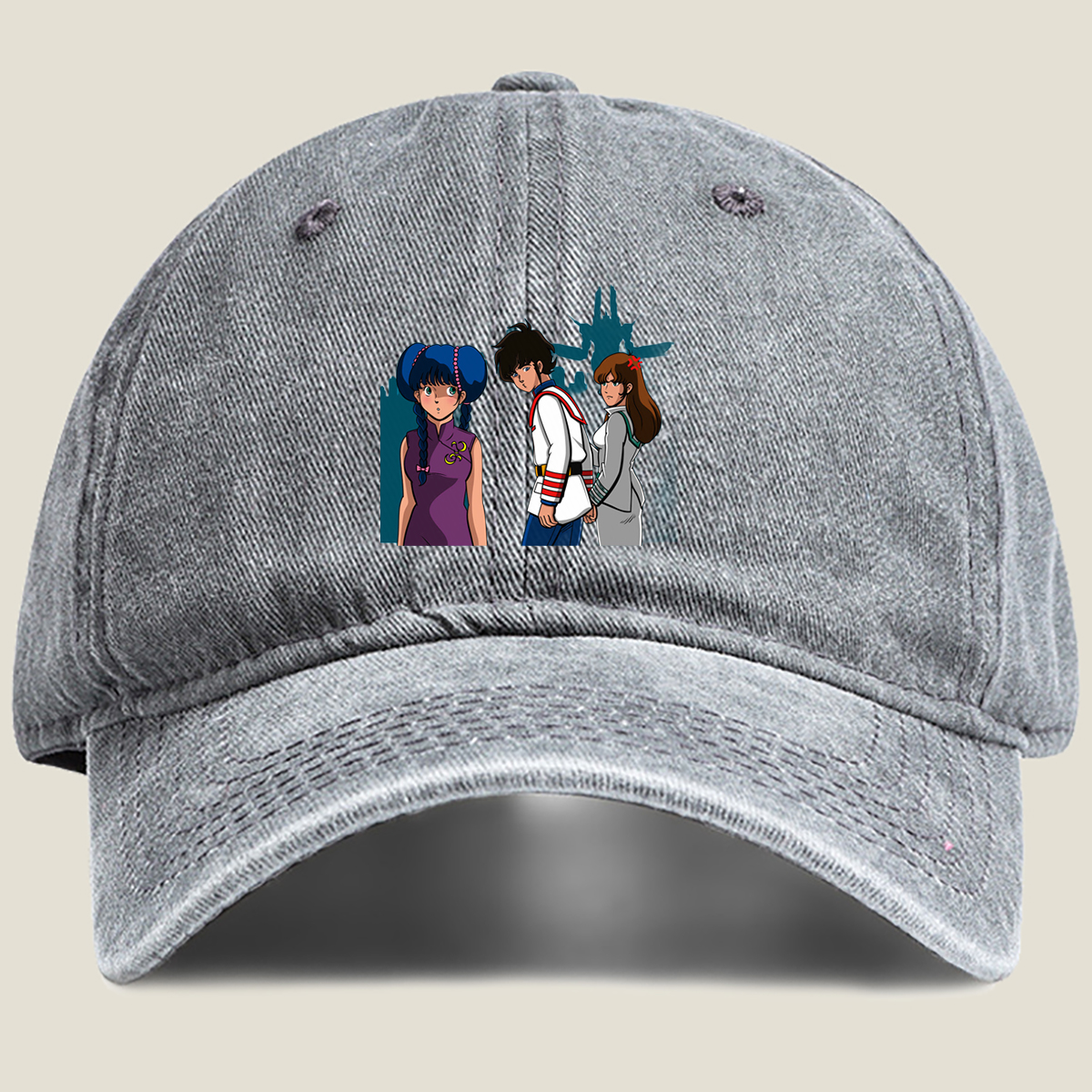 Mobile Suit Gundam: Amuro, Sayla, and Haro - Washed Denim - Baseball Cap