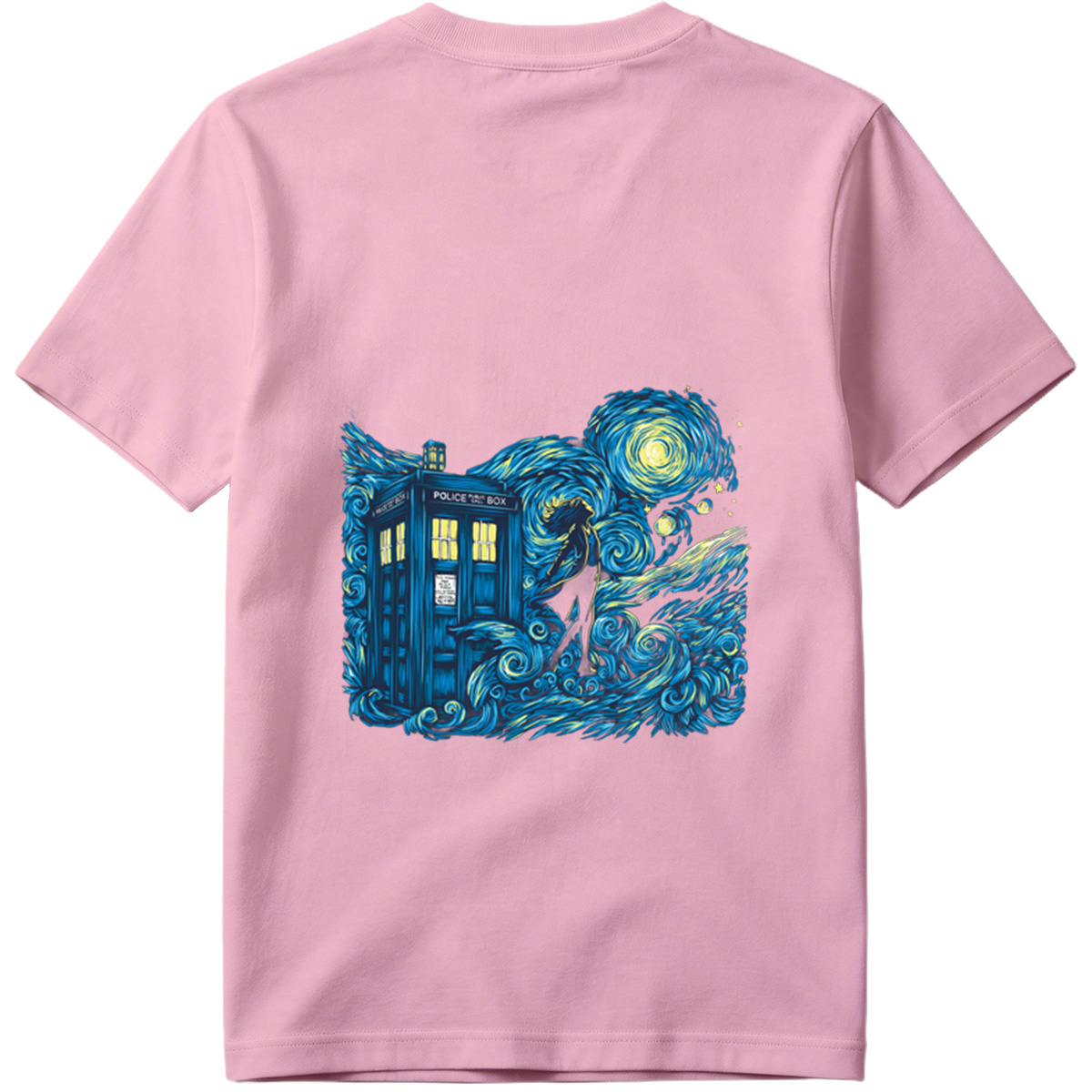 Doctor Who: TARDIS and Companion in Starry Night - Tee