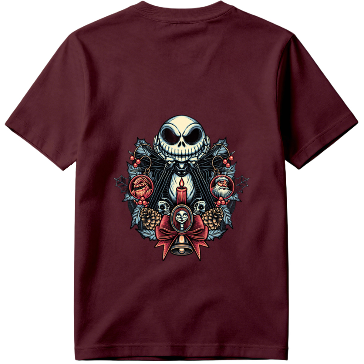 The Nightmare Before Christmas: Jack Skellington, Sally, and Santa Ornaments - Tee