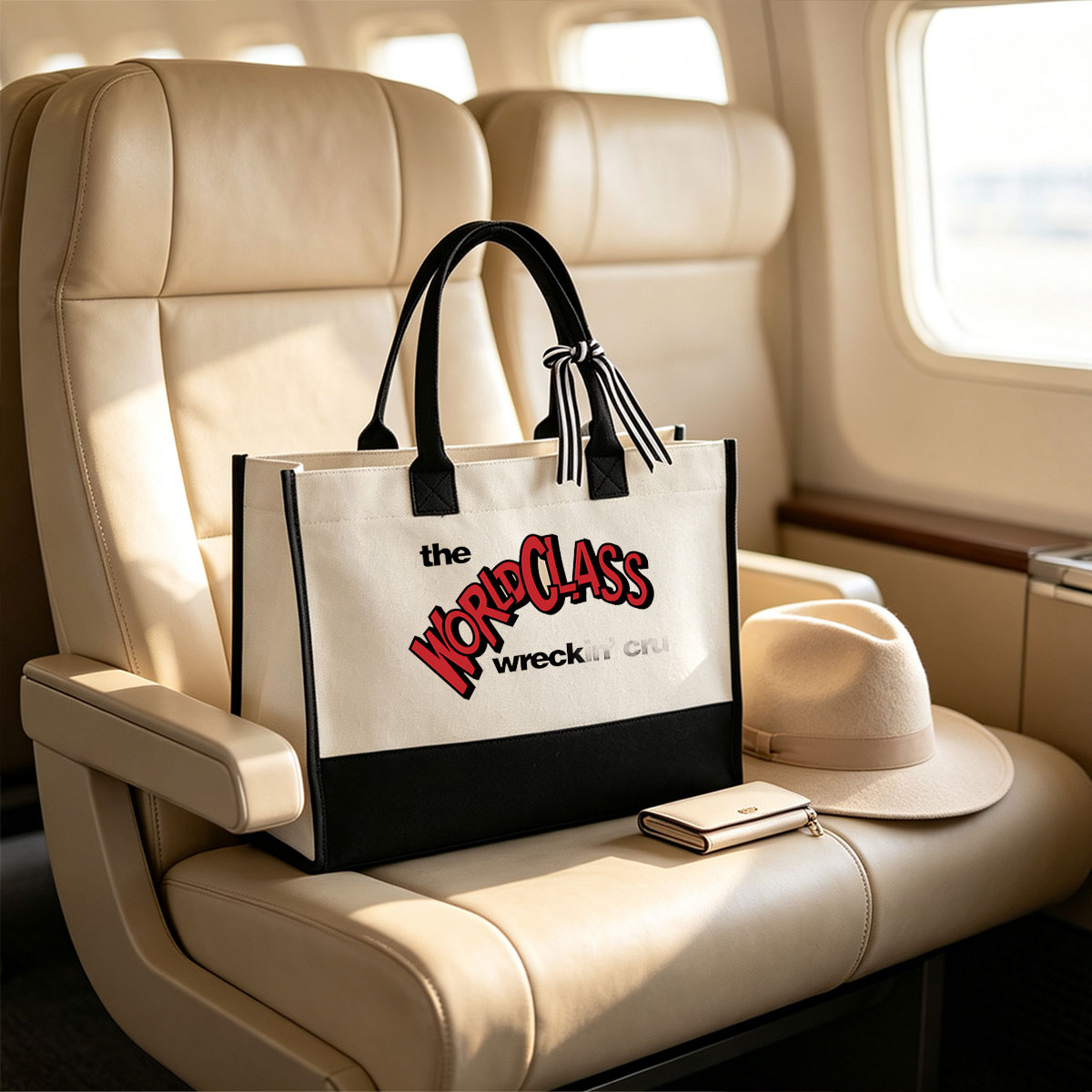 The World Class Wrecking Crew - Canvas patchwork gift tote bag