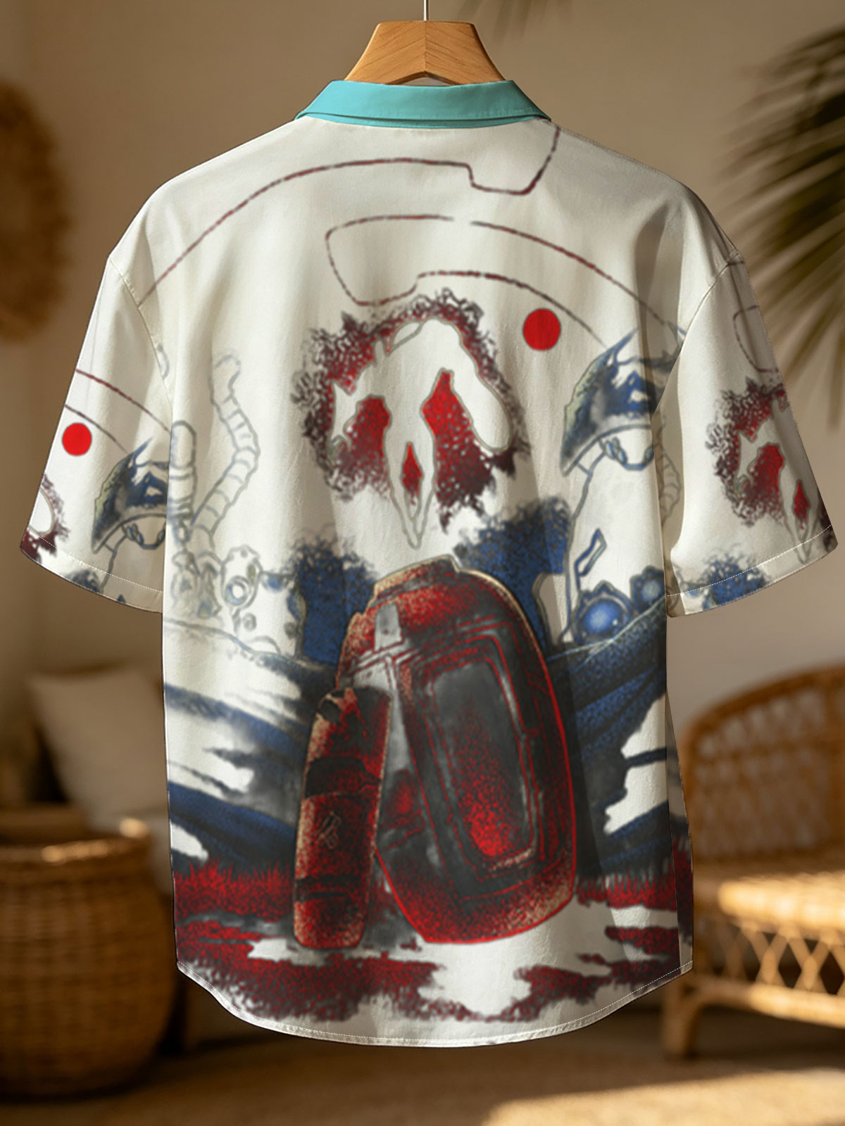 Red Planet Encounter: Alien Silhouette and Cosmic Artifacts -  Shirt
