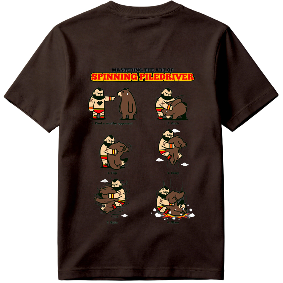 Mastering the Art of Spinning Piledriver: Wrestler vs Bear - Tee