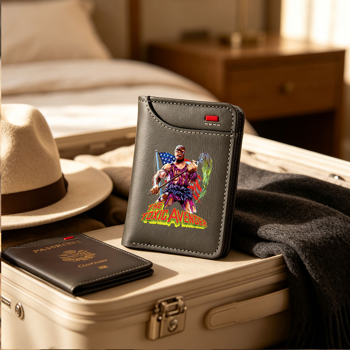 The Toxic Avenger: Mutant Hero with Mop and Flag - Vertical Style Wallet