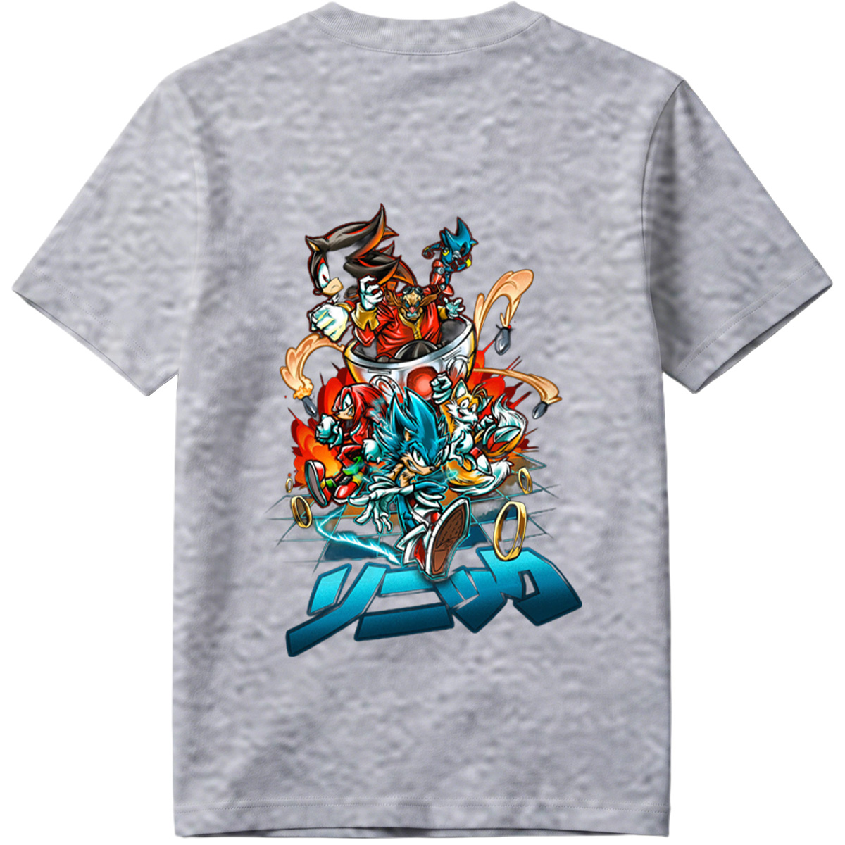 Sonic the Hedgehog: Sonic, Shadow, Knuckles, Tails, and Silver in Action - Tee