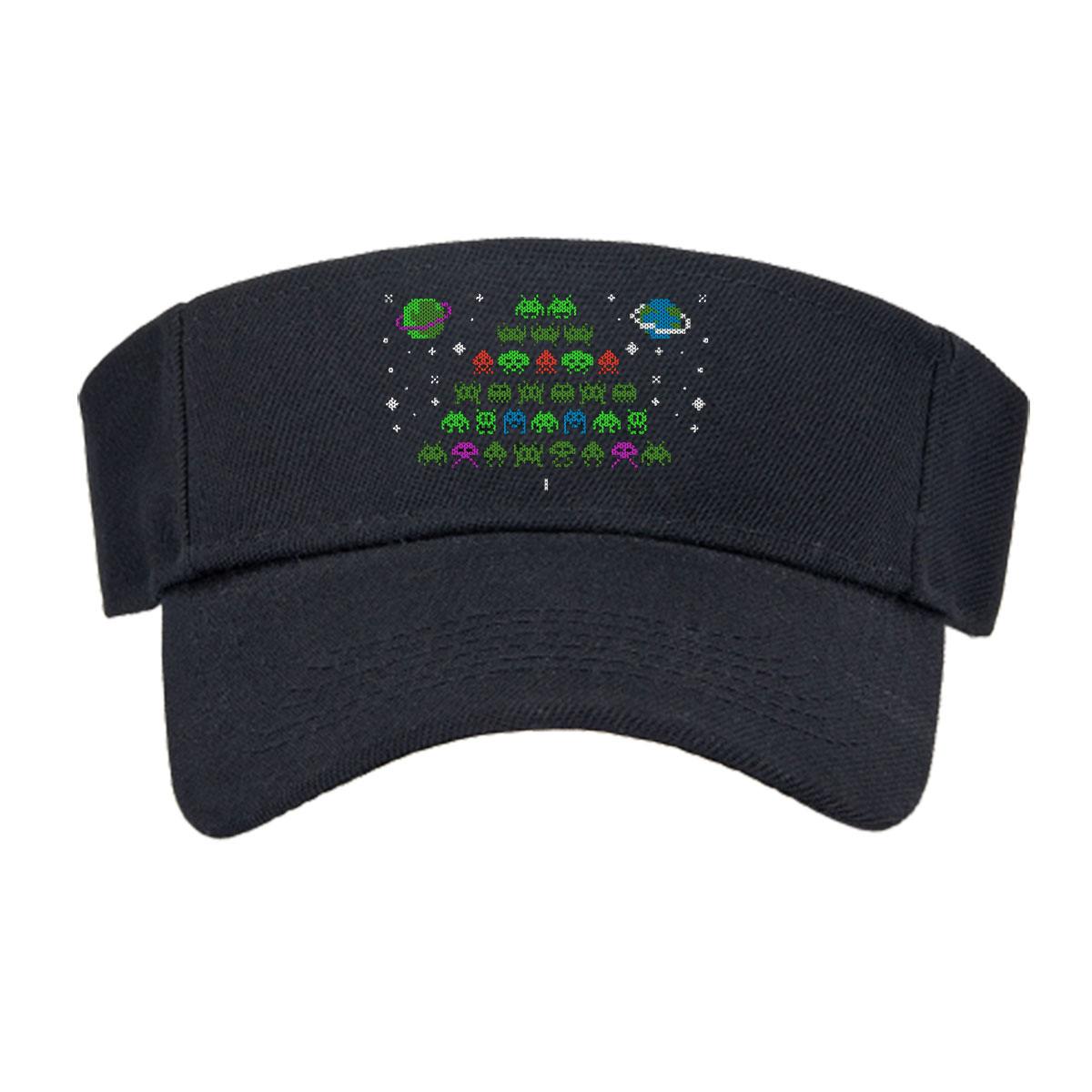 Christmas Invaders: Space Aliens, Santa, and Pixel Art Holiday Battle -  Visor cap