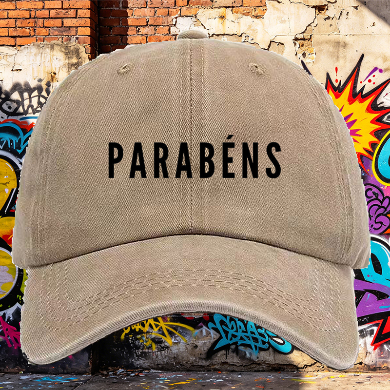 Men's Printed Washed Cap with 