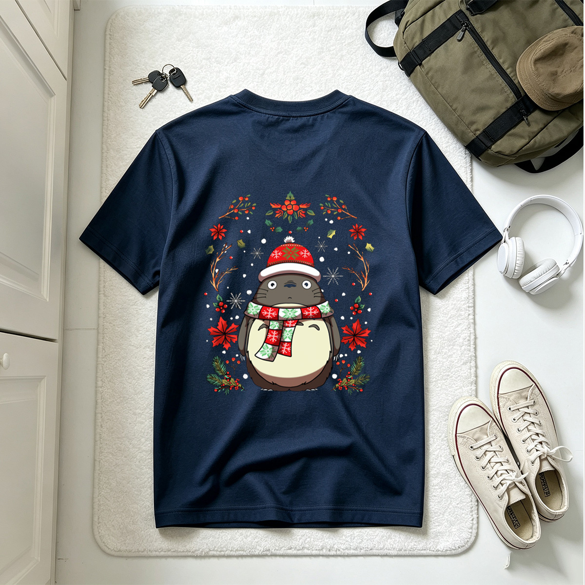 Totoro Christmas Holiday Design - Tee