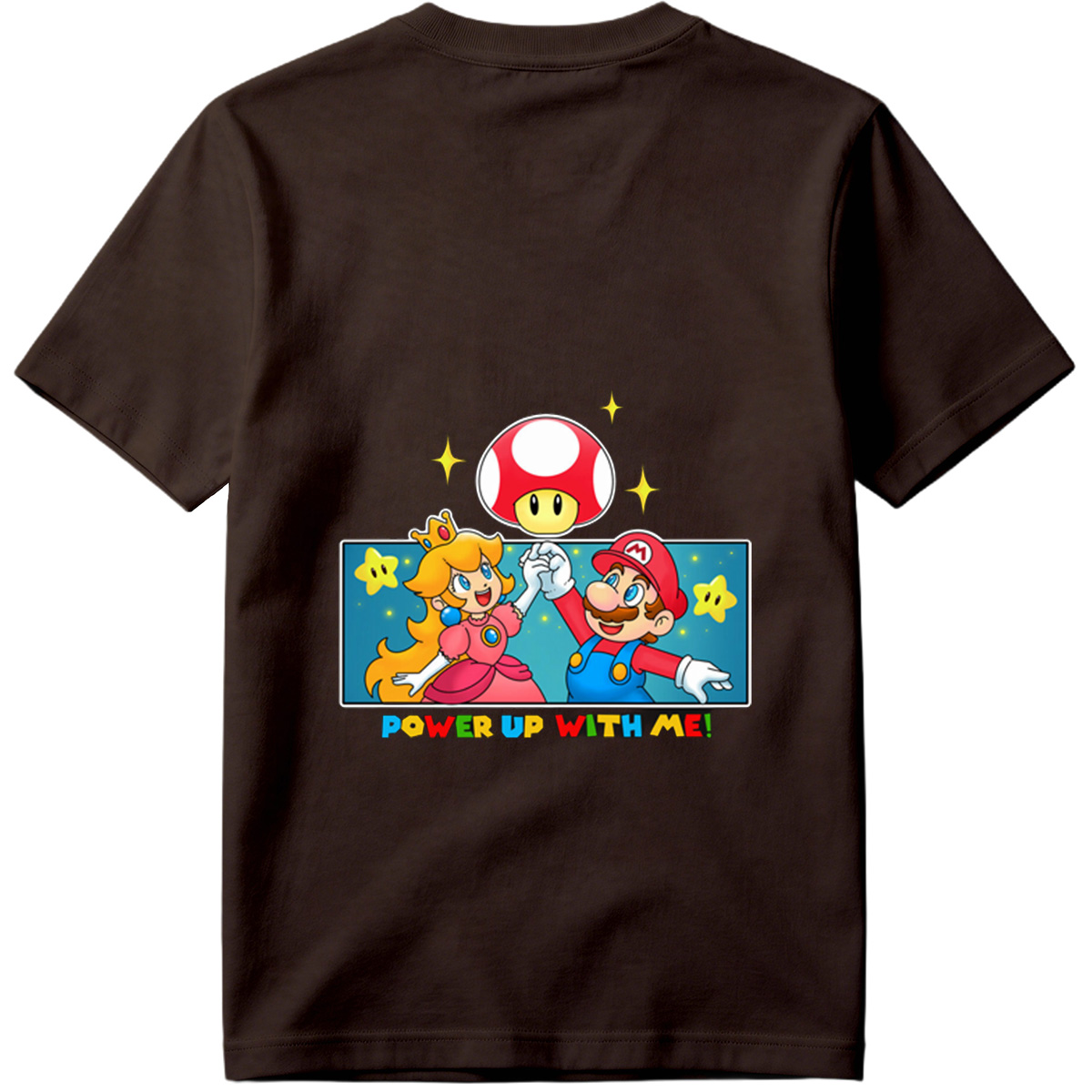 Super Mario: Mario and Peach Power Up with Toad! - Tee