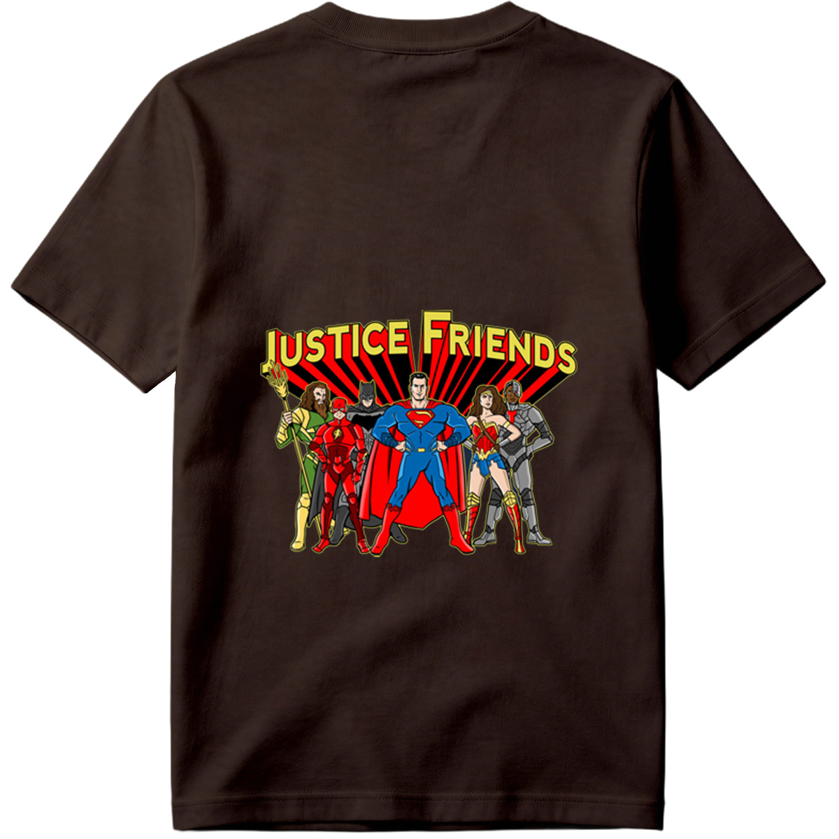 Justice League: Superman, Batman, Wonder Woman, The Flash, Aquaman, Cyborg - Tee
