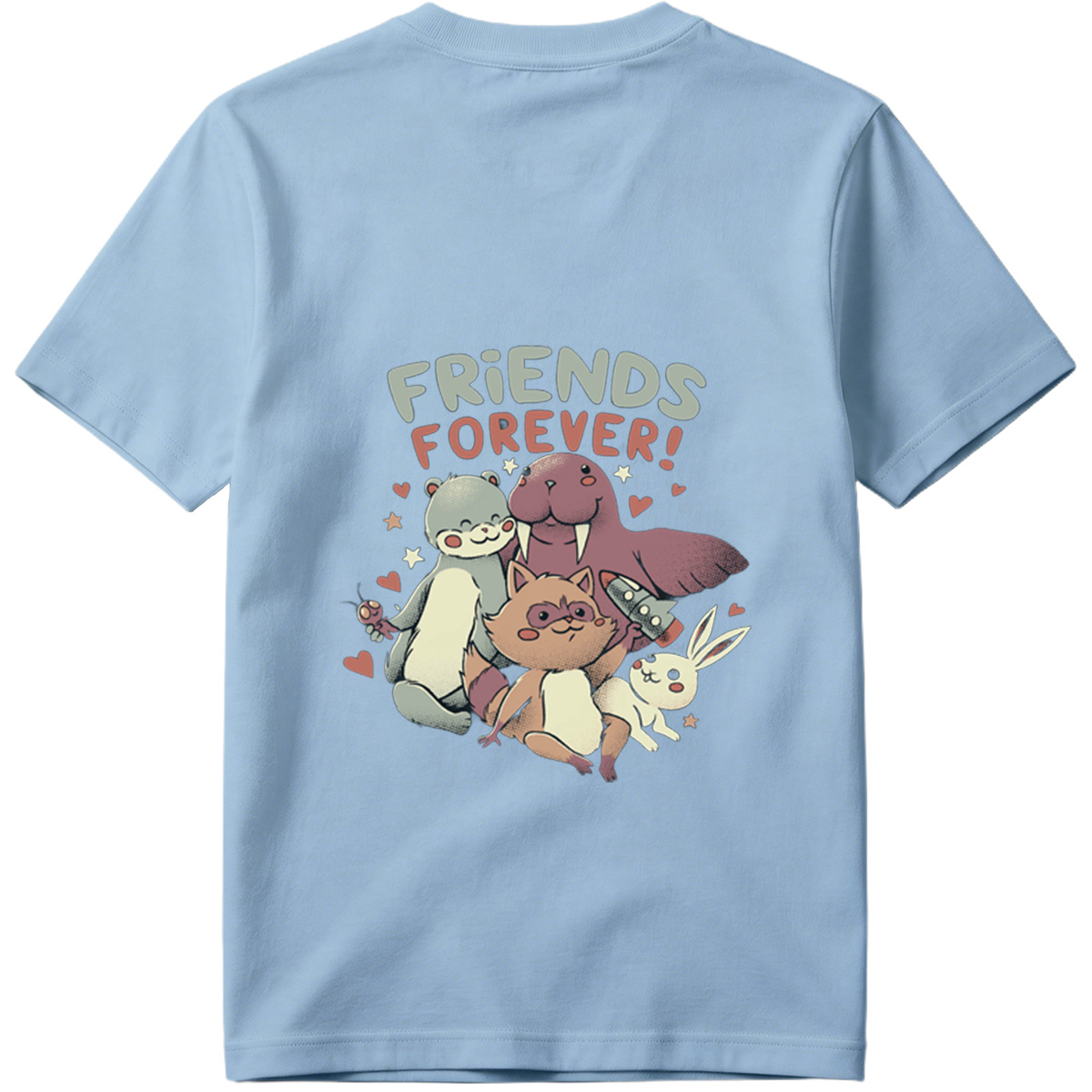 Friends Forever: Otter, Walrus, Cat, and Rabbit - Tee