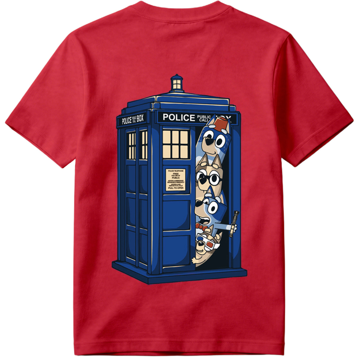 Bluey and Family in the TARDIS - Tee