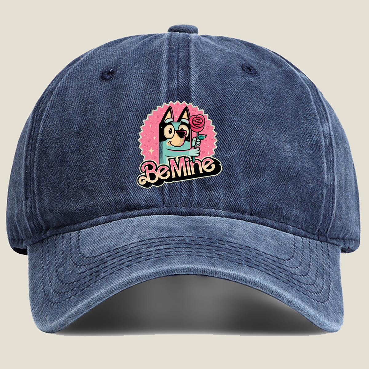 Be Mine - Bluey - Washed Denim - Baseball Cap