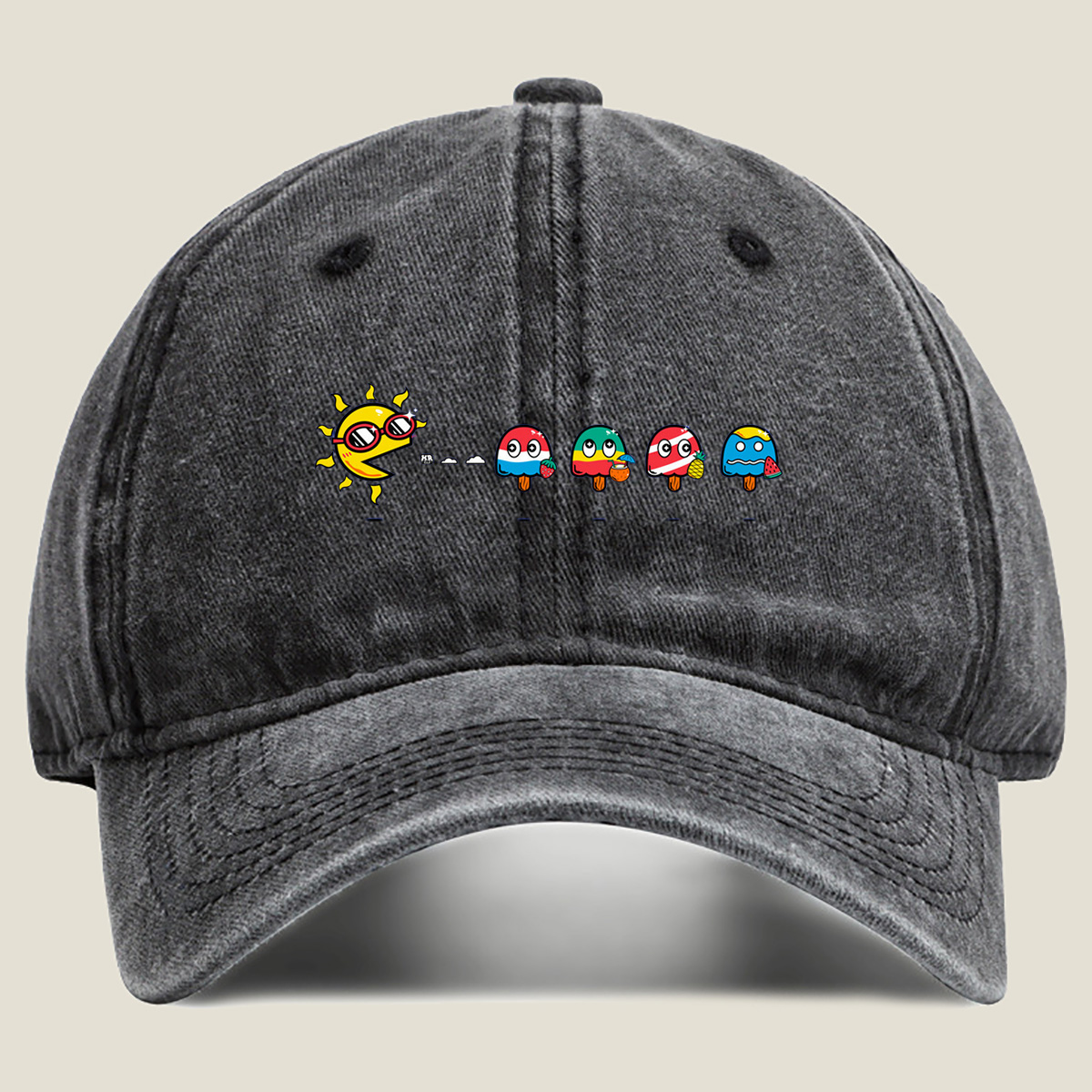 Sun and Popsicle Friends - Washed Denim - Baseball Cap