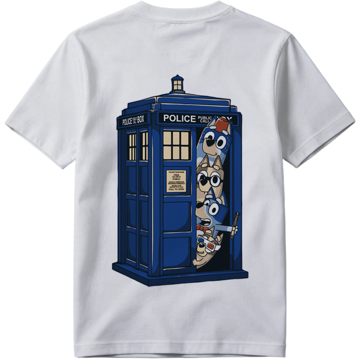 Bluey and Family in the TARDIS - Tee
