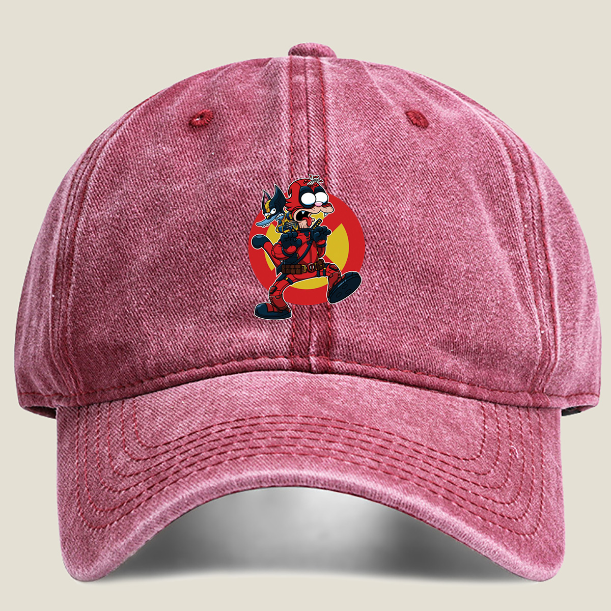 Deadpool and Wolverine: Animated Crossover - Washed Denim - Baseball Cap