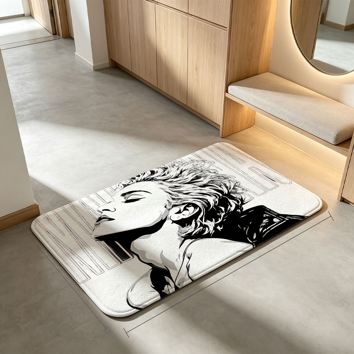 Madonna: Iconic Pop Star Portrait - Flannel floor mat