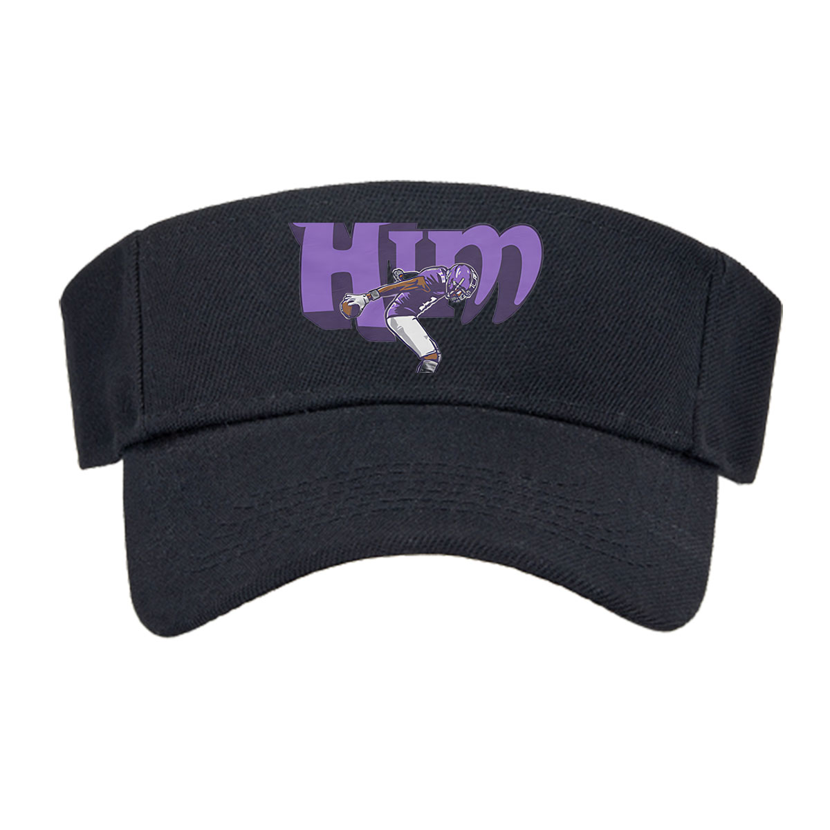 Him Football Player in Purple Uniform -  Visor cap