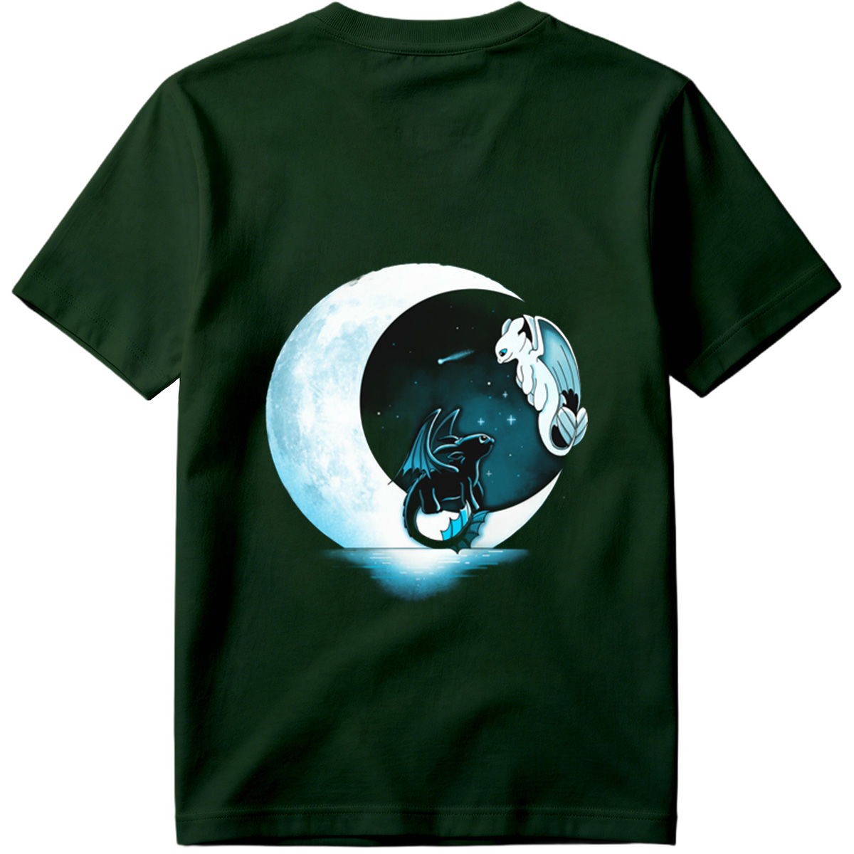 How to Train Your Dragon: Toothless and Light Fury under the Moon - Tee
