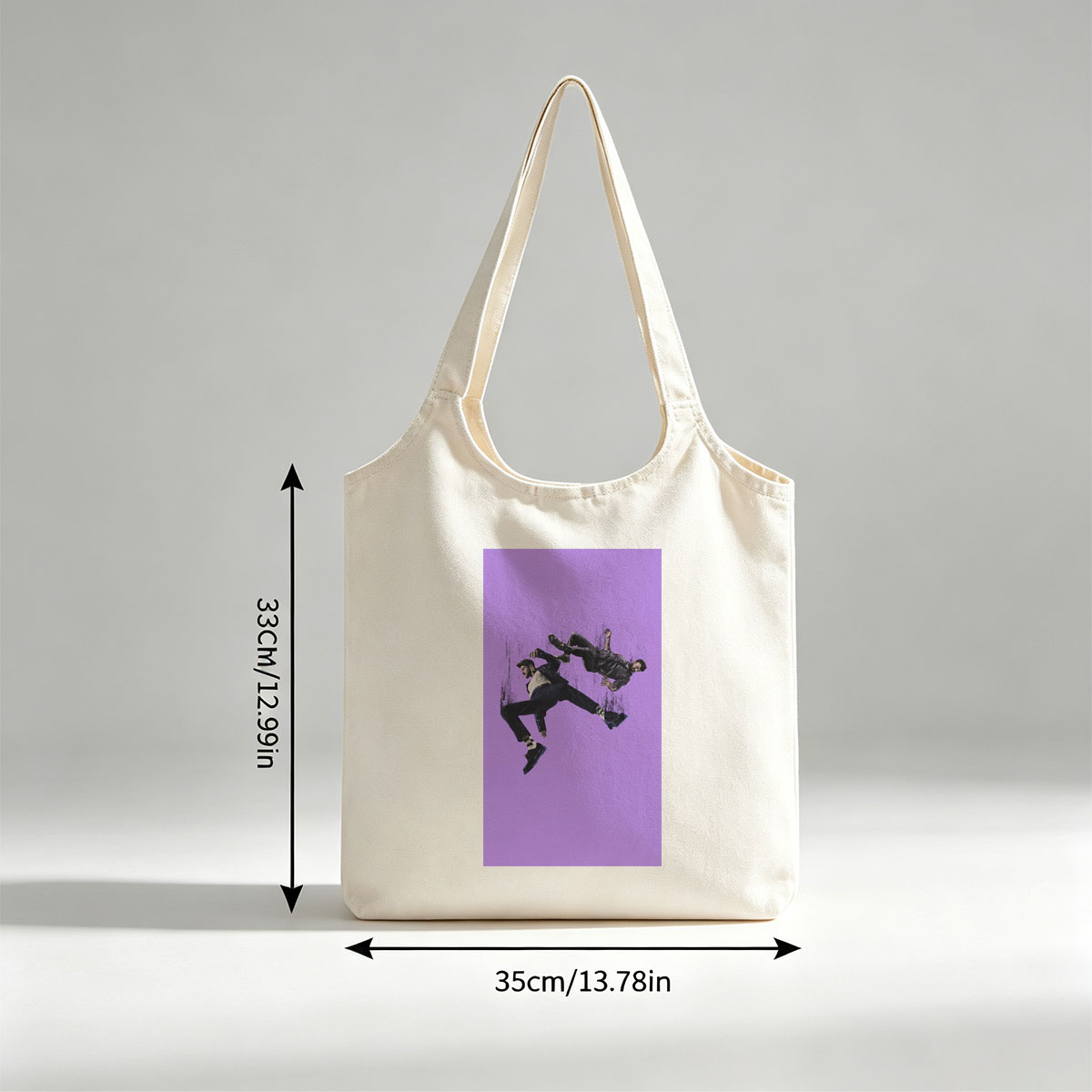 The Weeknd Falling Through Space in Purple Void - Canvas shoulder bags/